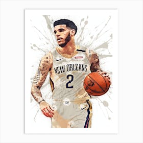 Lonzo Ball New Orleans Pelicans Art Print