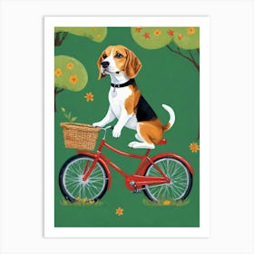 Beagle On A Bike 1 Art Print