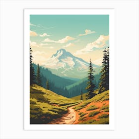 Pacific Northwest Trail Usa 1 Hiking Trail Landscape Art Print
