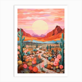 Cactus And Desert Painting 8 Art Print