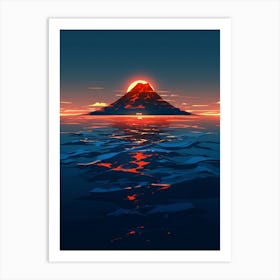 Sunset In The Sea Art Print