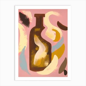 Pink Terracotta Painting Abstract 4 Art Print