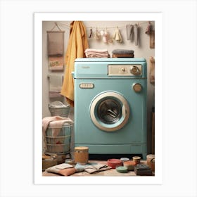 Vintage Washing Machine Art Print