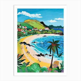 Anse De Grande, Salin, St Barts, Matisse And Rousseau Style 3 Art Print