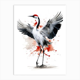 Crane In Flight 4 Art Print