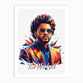 The Weeknd 01 Portrait Music Icon WPAP Pop Art Style Art Print