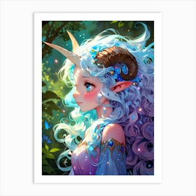 Unicorn Girl Art Print