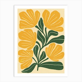 Yellow Flowers 1 Art Print