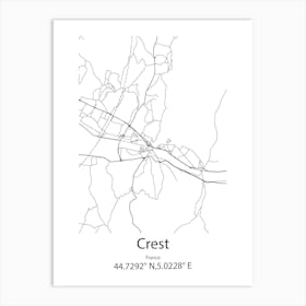 Crest Hill,United States Minimalist Map 1 Art Print