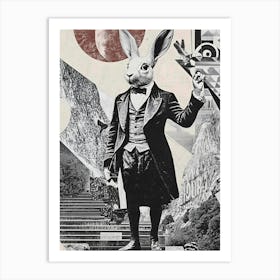 Rabbit In A Suit Art Print