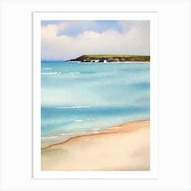 Porthmeor Beach, Cornwall Watercolour Art Print