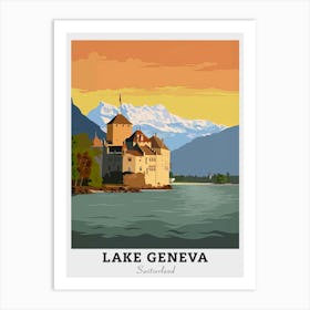 Lake Geneva Switzerland Travel Art Print