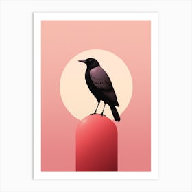 Minimalist Crow 1 Illustration Art Print