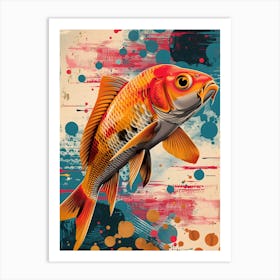 Koi Fish, Vibrant, Pop Art Art Print