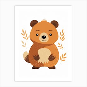 Baby Animal Illustration  Bear 3 Art Print