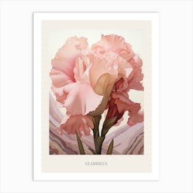 Floral Illustration Gladiolus 3 Poster Art Print