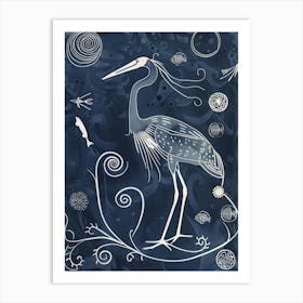 Heron 5 Art Print