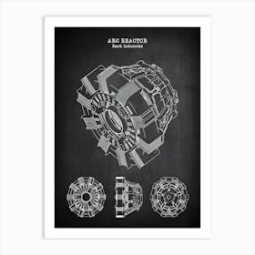 Arc Reactor Diagram Iron Man Suit Iron Man Marvel Superhero Wall Art Movie Iron Man Movie Decor1 Art Print