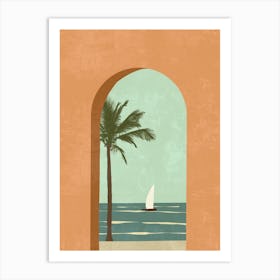 Palm Tree In The Arch Art Print