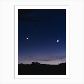 Moon And Venus II Art Print