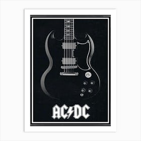 Ac Dc Guitar Poster Art Print