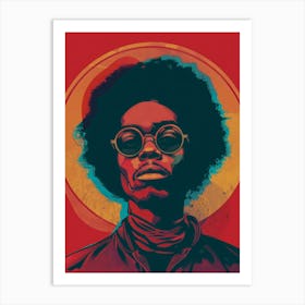 70's Aesthetic Retro Black Man Art Print