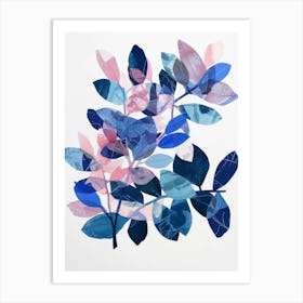 'Blue Leaves' 10 Art Print