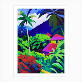 Dominical Costa Rica Colourful Painting Tropical Destination Art Print