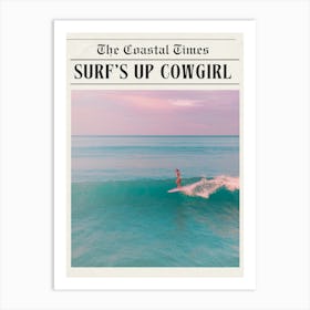 surf's up cowgirl 1 Art Print