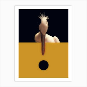 Black, Yellow And Pelican! Art Print