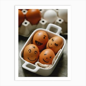 Happy Eggs Art Print