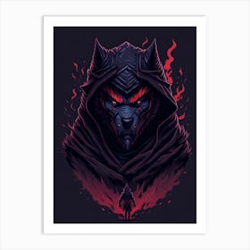 Wolf - Gaming Logo Style Art Print