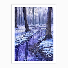 Winter In The Woods 3 Art Print