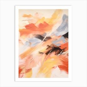 Veronica An Abstract Brush Stroke Painting Autumnal Art Print