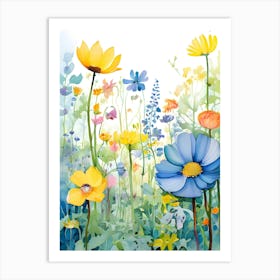 Watercolor Flowers 54 Art Print