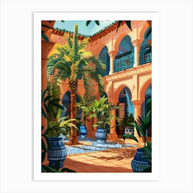 Mediterranean Courtyard 3 Art Print