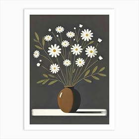 Daisies In A Vase 14 Art Print