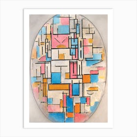 Composition In Oval With Color Planes 1 (1914), Piet Mondrian Art Print