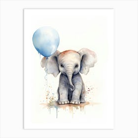 Elephant Painting Drawing Watercolour 2 Art Print