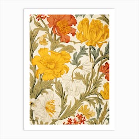 Floral Wallpaper 150 Art Print