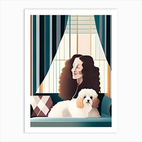 Dogandwomancuddle Art Print