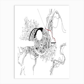 Horse And Thorns Art Print