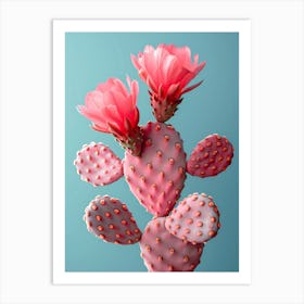 pink cactus i Art Print