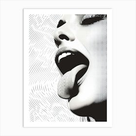 Black And White Portrait Of A Woman Art Print