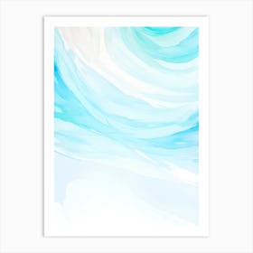 Blue Ocean Wave Watercolor Vertical Composition 96 Art Print