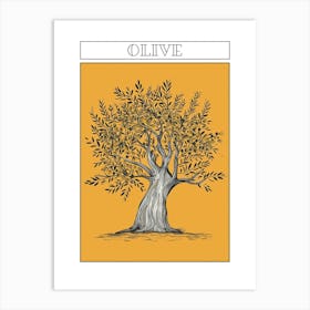 Olive Tree Minimalistic Drawing 2 Poster Art Print