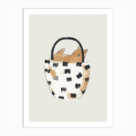 Cheetah Basket Art Print