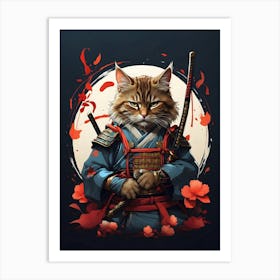 Samurai Cat 1 Art Print