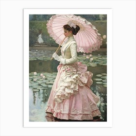 Lady In Pink 2 Art Print