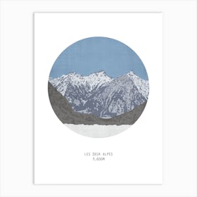 Les Deux Alpes France Mountain Art Print